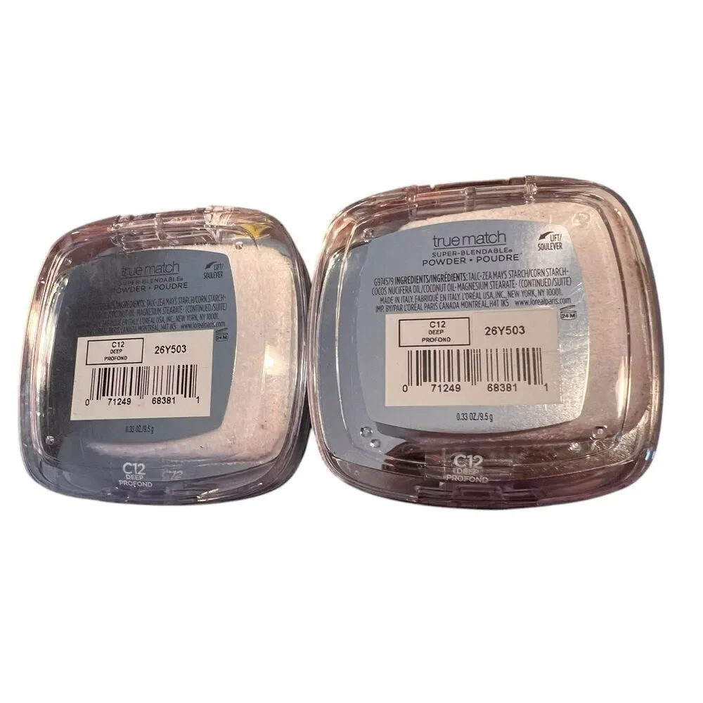 2x L'Oreal True Match Super Blendable Powder C12 deep profond